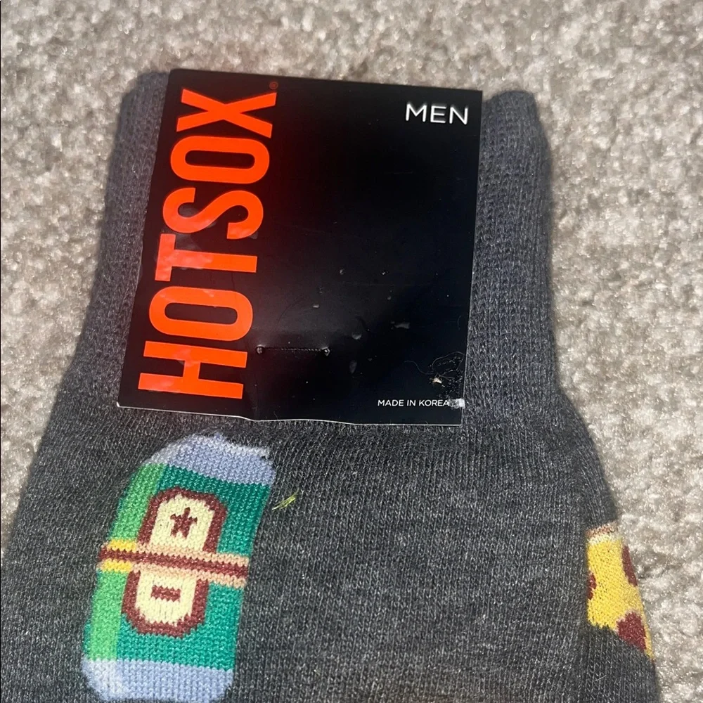 Hot Sox Men's Charcoal Pizza and Beer Socks, Bundle to Save and I’ll Make a Deal